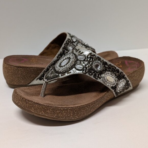 Comfortiva Sade Platform Beaded Sandals - Picture 1 of 14
